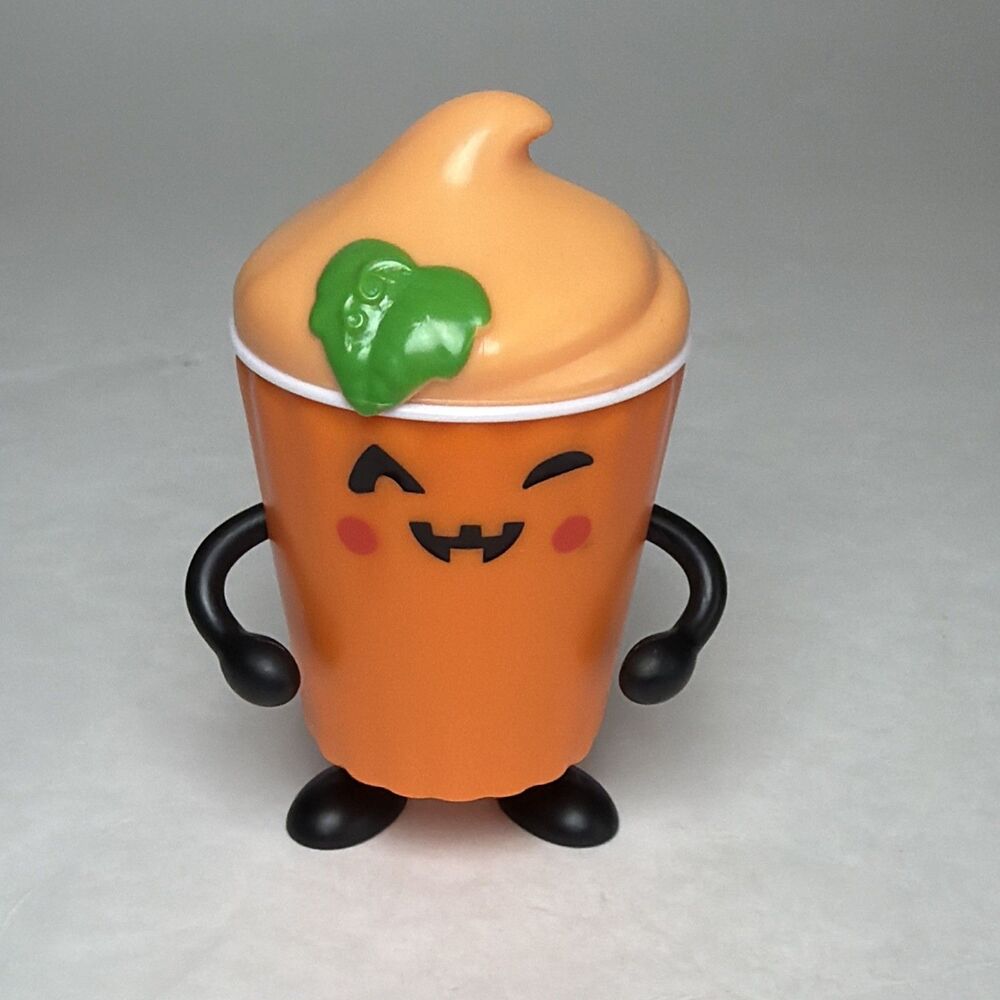 Wendys Frosty Fright Pumpkin Spice Toy Halloween Jack O Lantern Figure Orange 3"